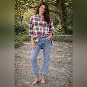 Ralph Lauren Authentic Indian Madras Plaid Shirt Men’s M ( Women S–L Oversized)